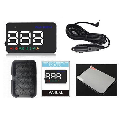 3.5" Universal Car Over Speed Warning Speedometer HUD GPS Display