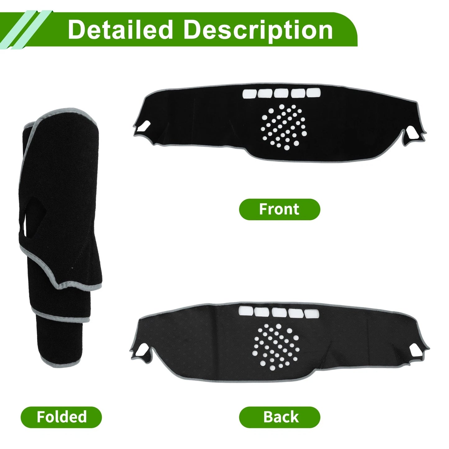 Dashboard Cover for Mercedes-Benz E-Class (2017–2021) 1 Pc Black Gray
