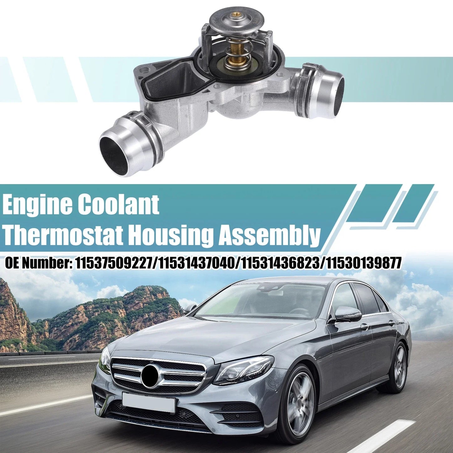 Engine Coolant Thermostat Housing Assembly for BMW 530i (2001-2005)