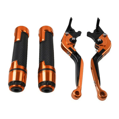 Orange Extendable Brake Clutch Levers Grips Set for Suzuki DL1000 (2002-2023)