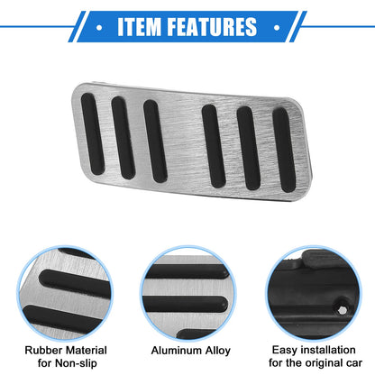 2pcs Gas Accelerator Brake Pedal Cover for VW Atlas (2018–2021) Silver Tone