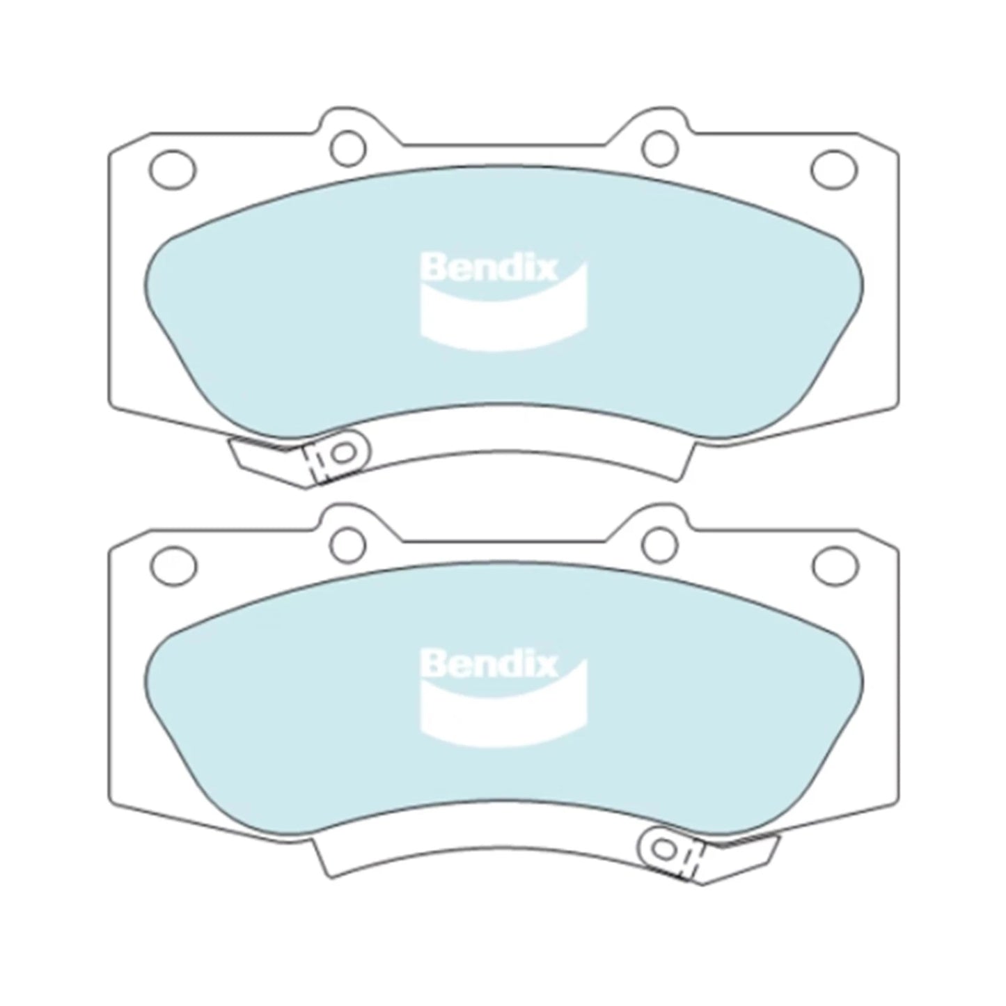 Set of 4 Front Disc Brake Pads for Toyota Hilux (2012–2015)