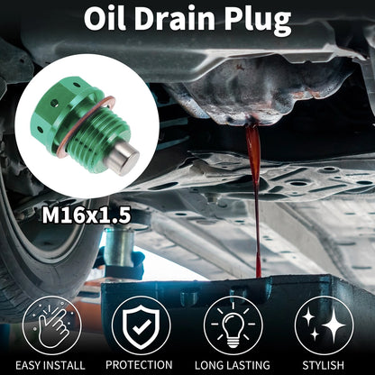 M16x1.5 Magnetic Oil Drain Plug Titanium Alloy for Universal Applications