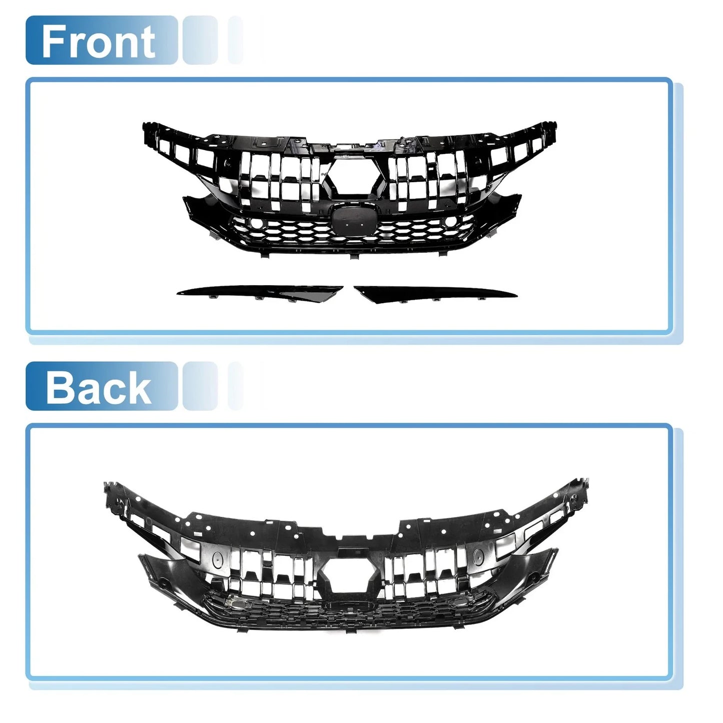Front Hood Bumper Grille for Honda Civic Facelift Type-R Style (2016-2021)