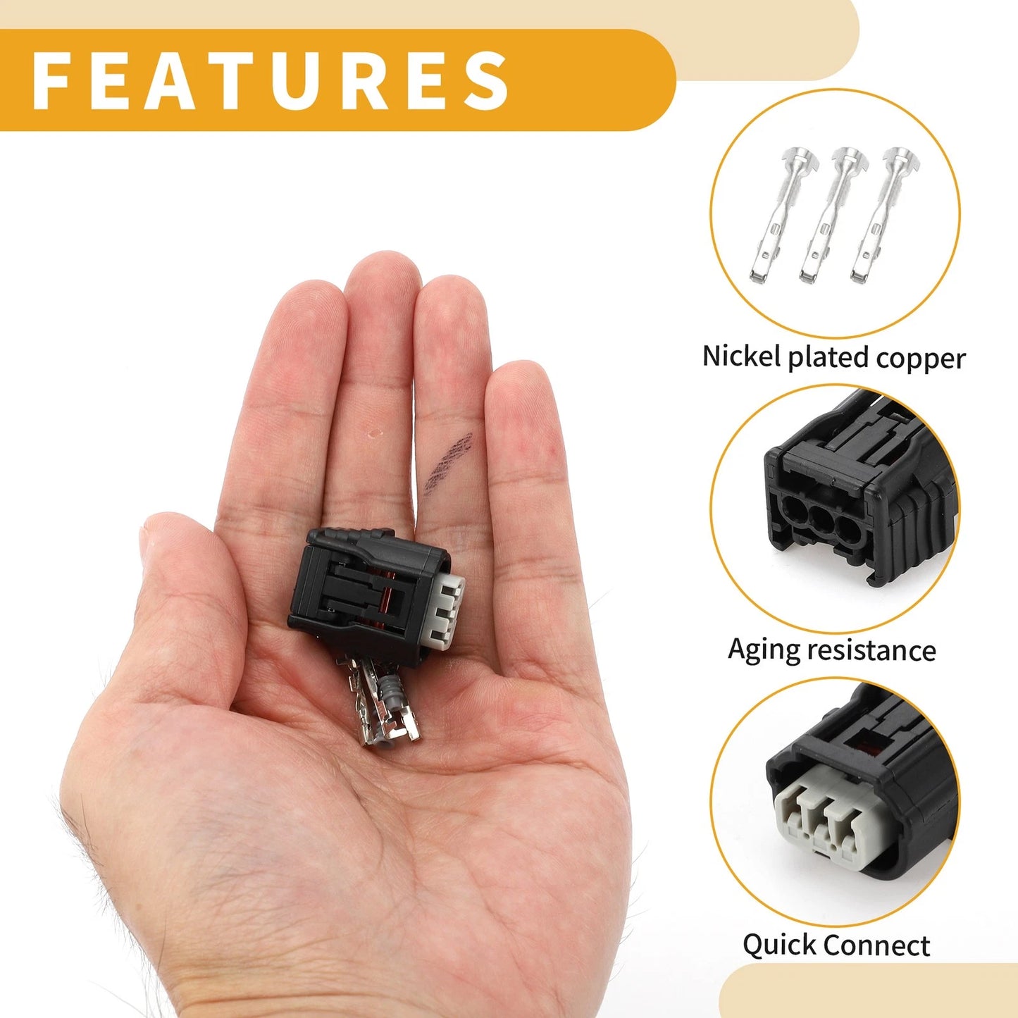 3 Pin 4 Bar Map Sensor Connector Plug for Honda