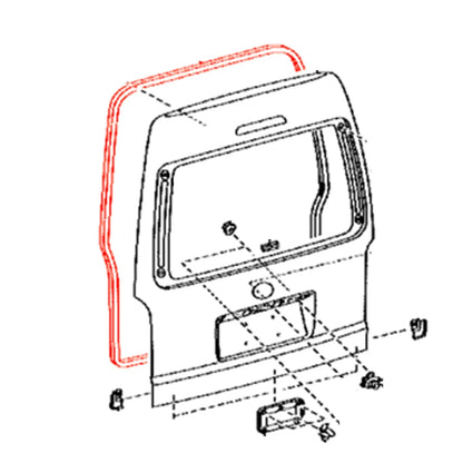 Tailgate Door Weatherstrip Seal for Toyota Hiace Van (2005–2019)