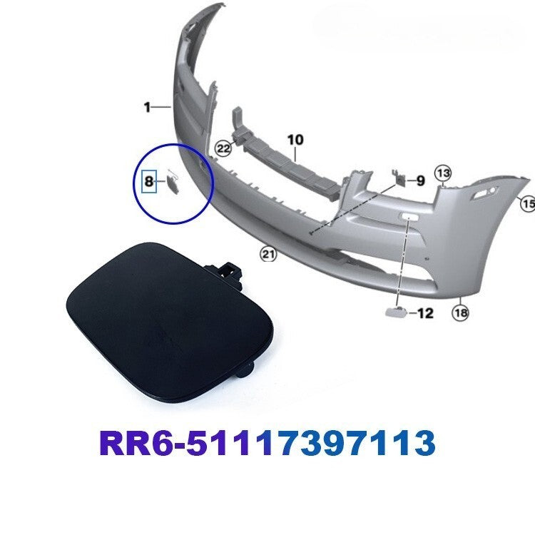 Front Bumper Towing Hook Cover for Rolls Royce Wraith Dawn (2014–2023)