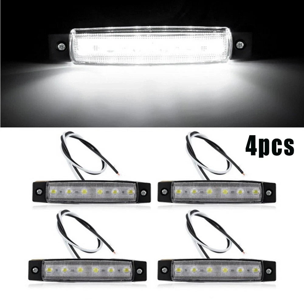 4PC Marine Grade 12-Volt Large Waterproof Cool White LED Courtesy Lights