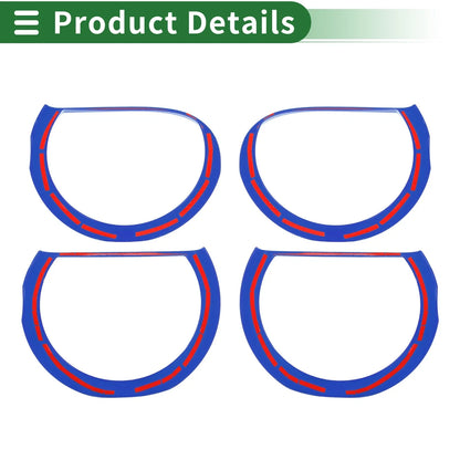 4 x Car Headlight Trim Bezels for Dodge Challenger (2015-2024) ABS Blue