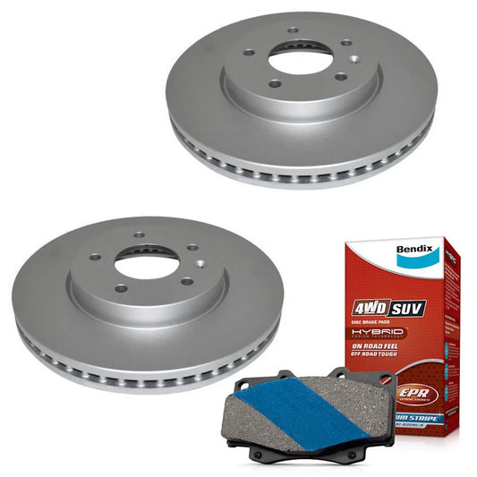 Set of 4 Bendix Front Brake Pads and Rotors for Holden Captiva (2006–2018)