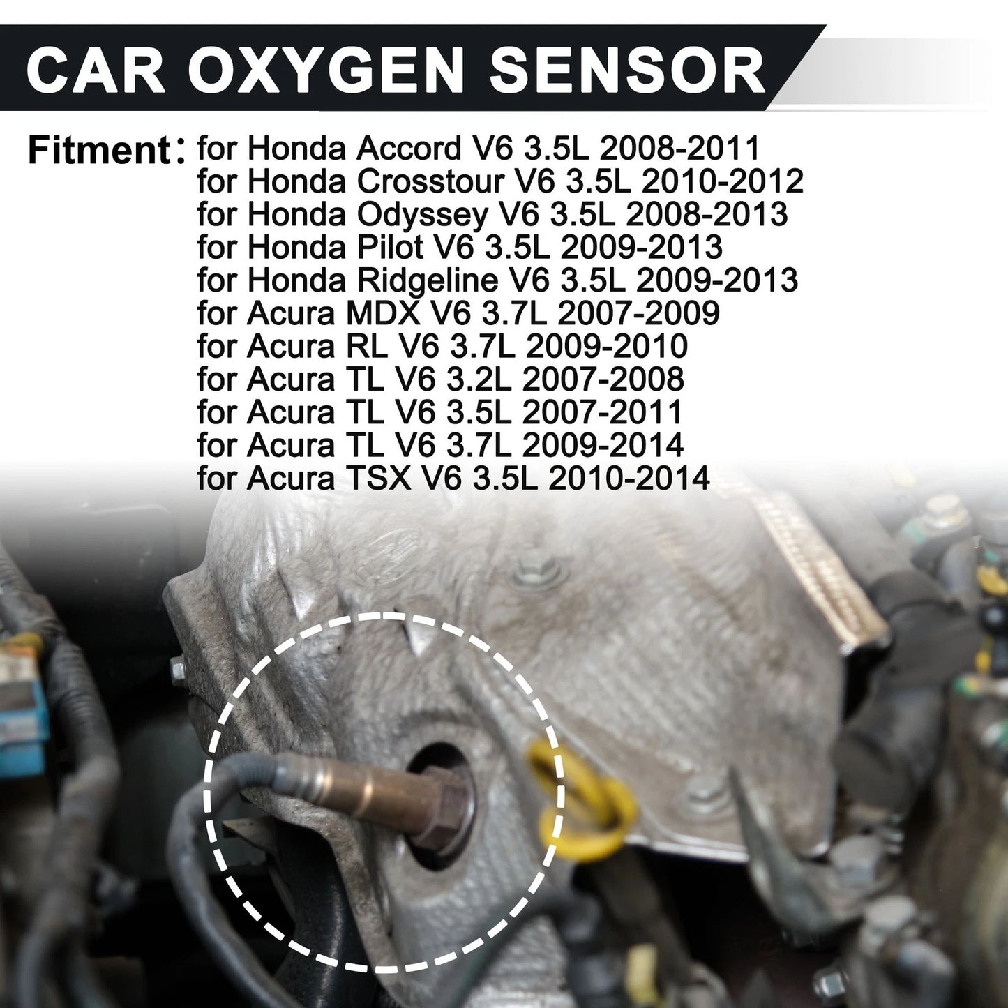 Set of 2 Downstream Oxygen Sensors for Honda Accord V6 3.5L (No. 25024785)