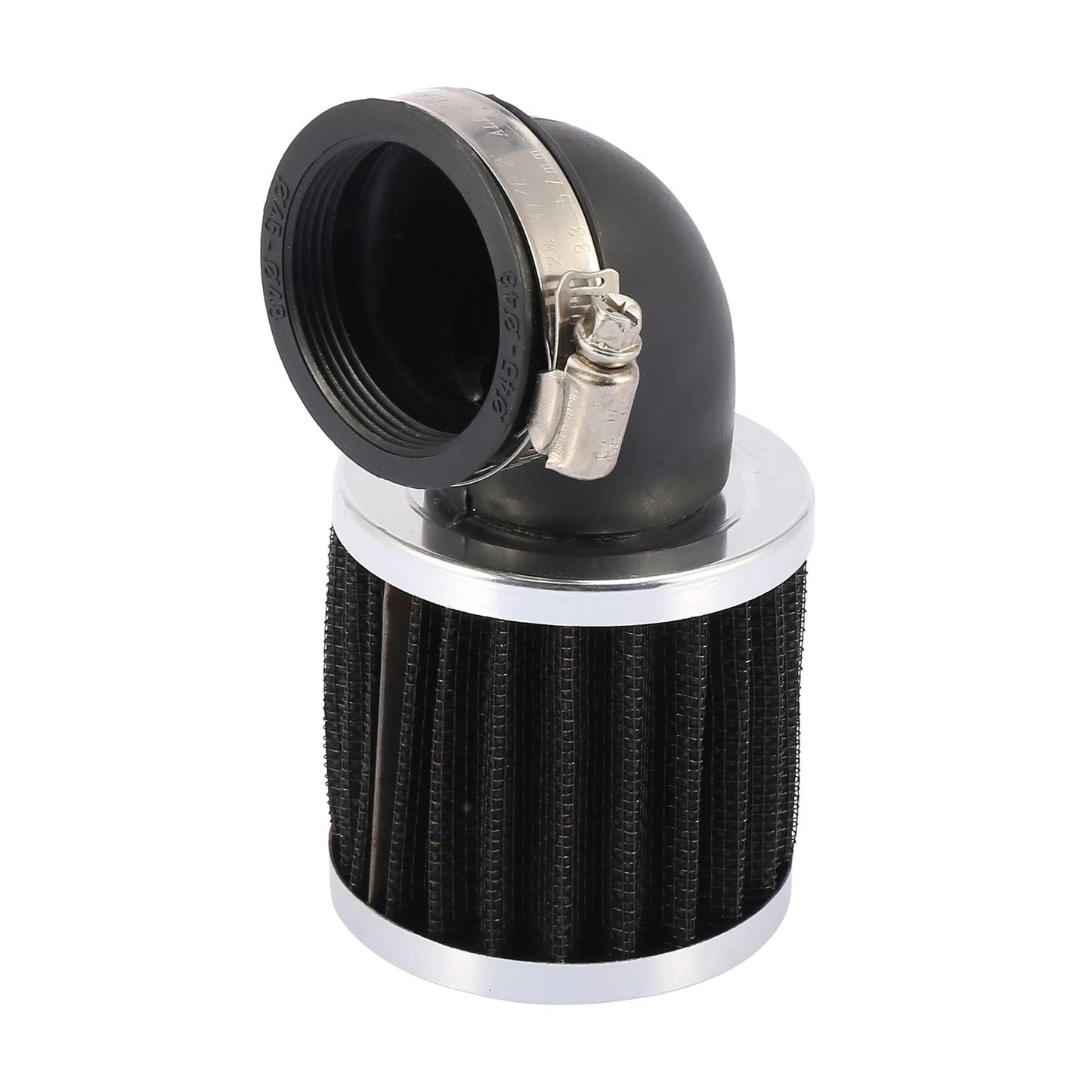 90 Degree Bend Clamp-on Air Intake Filter for Universal Motorcycle (45mm)