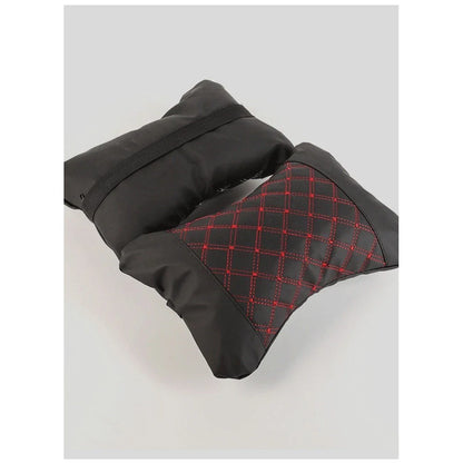 Frosted Leather Car Neck Pillow with Ergonomic Design and PP Cotton Filling