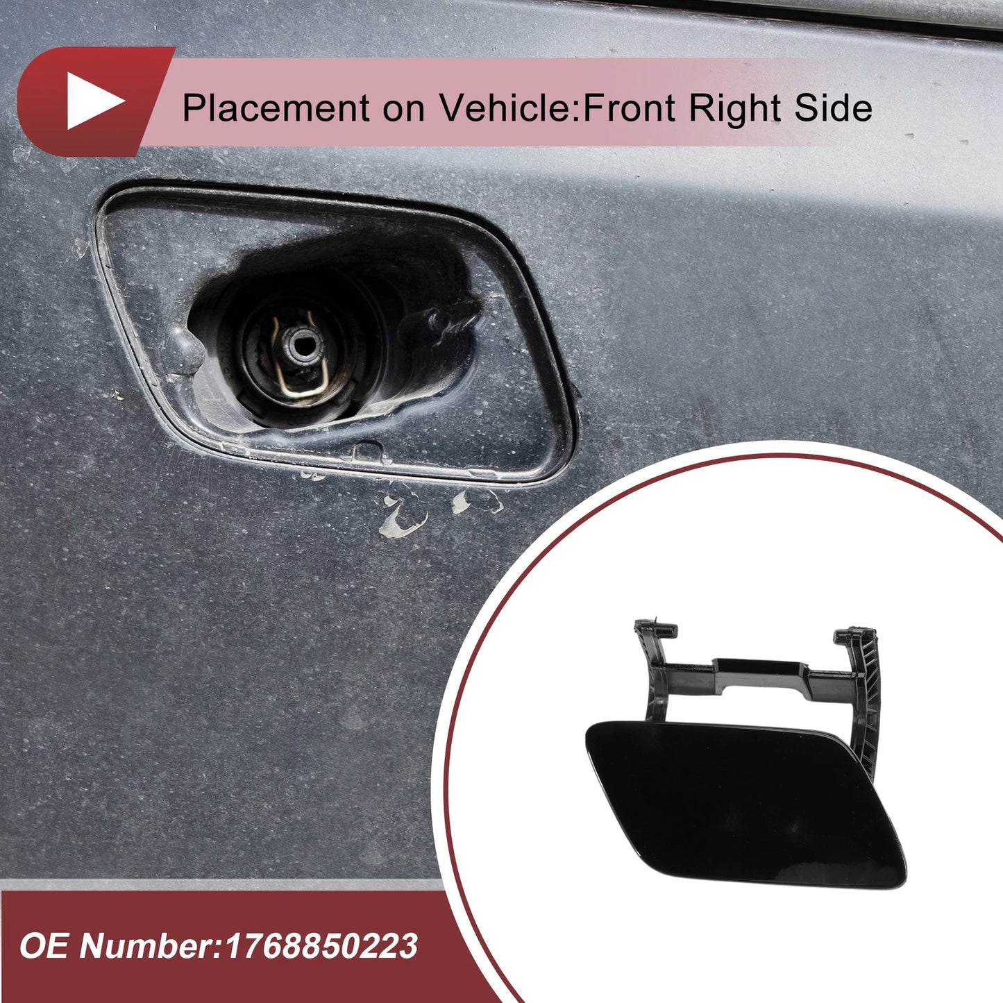 Front Right Bumper Trim Nozzle Cover No.1768850223 for Mercedes-Benz W176 (2013–2019)
