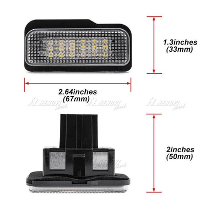 White LED License Plate Lights Lamp for MB R171 W203 W211 W219 (2004–2010)