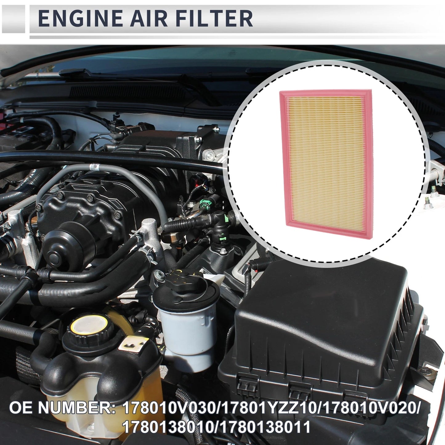 Car Engine Air Filter No. 178010V030/17801YZZ10 for Toyota RAV4 (2013–2018)
