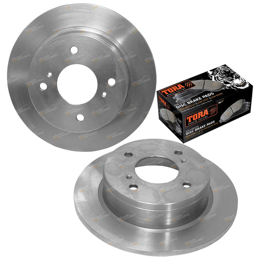 2X Rear Disc Rotors and Brake Pads Kit for Nissan Skyline R31 (1986–1990)