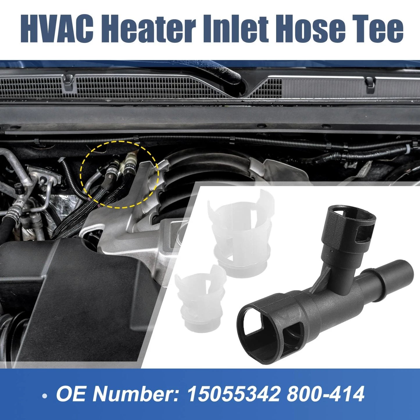 2 Pcs Heater Hose Connector 15055342 800-414 for Cadillac Chevrolet GMC