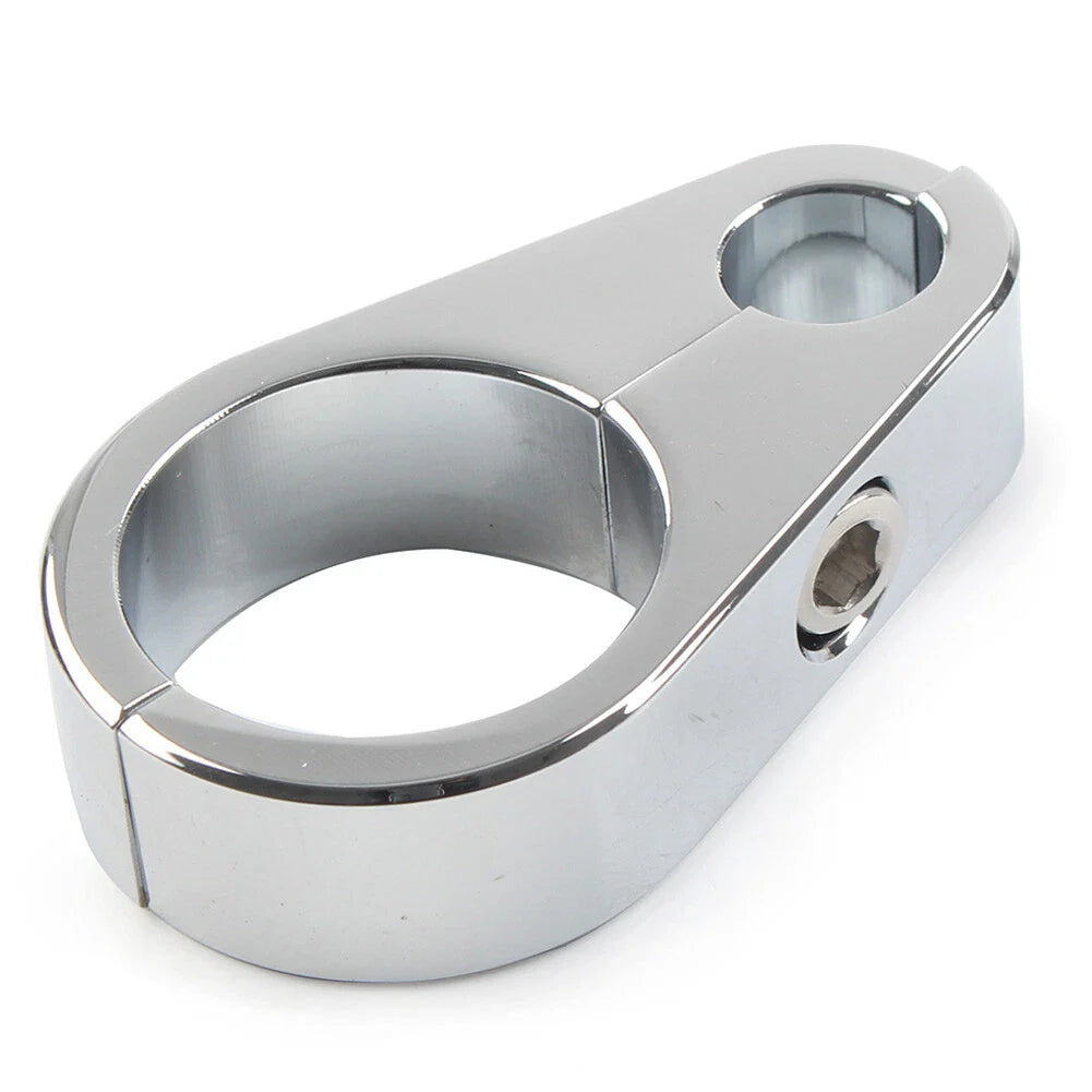 Black Brake Clutch Cable Wire Clamp Clip for Harley 1'' Handlebar