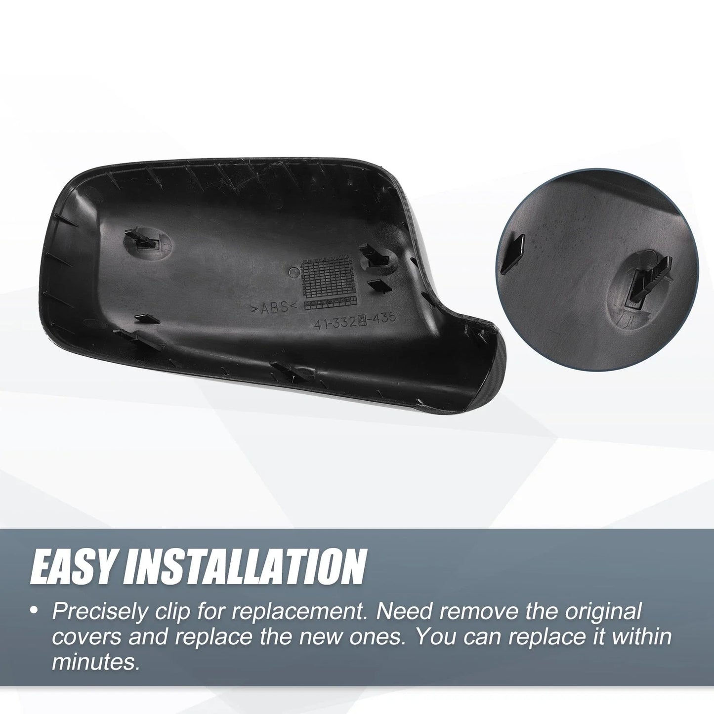 Rearview Mirror Cover Cap Black Carbon Fiber for BMW 3 Series 7 Series