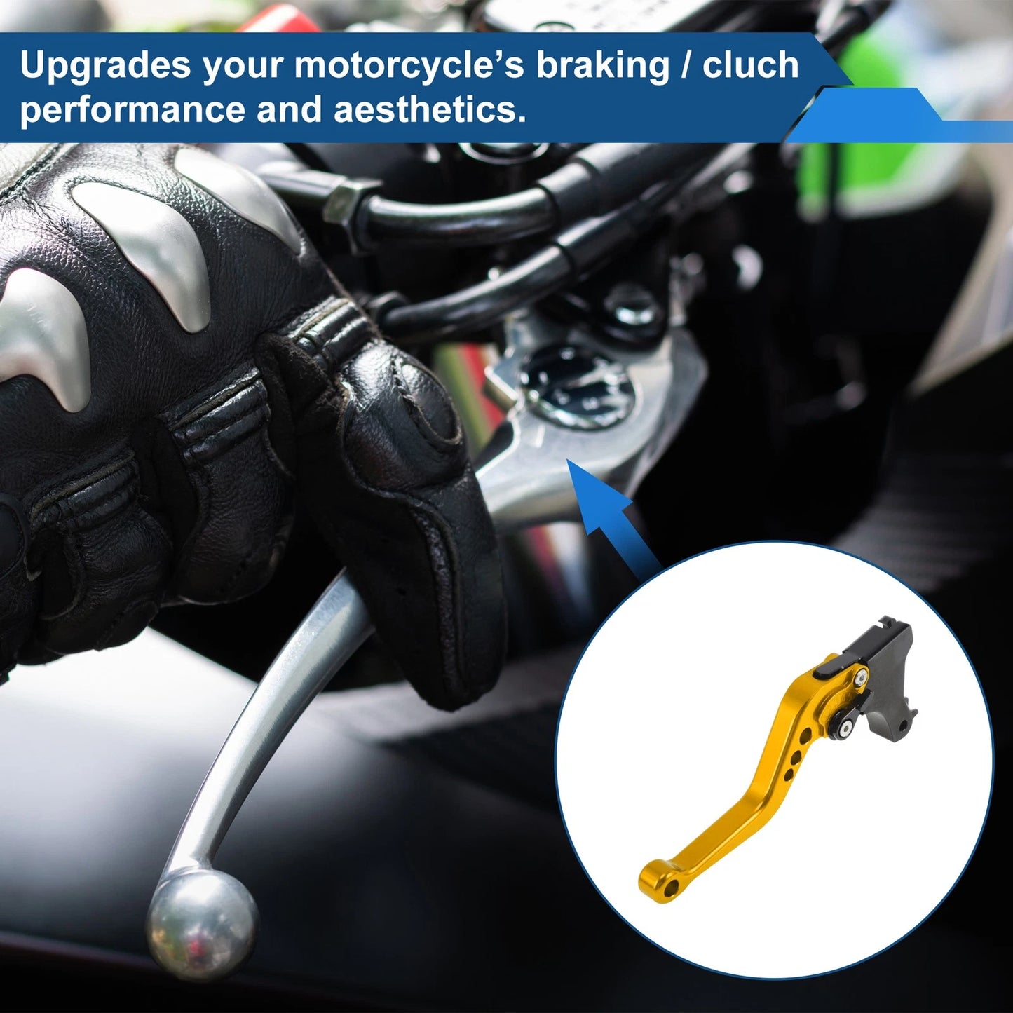 Short Brake Clutch Levers for BMW F650GS (2008–2012) - Gold Tone, 1 Pair