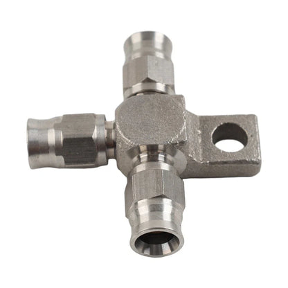 Stainless Steel AN-3 Tee Brake Hose Fittings for Car (No Year Specified)