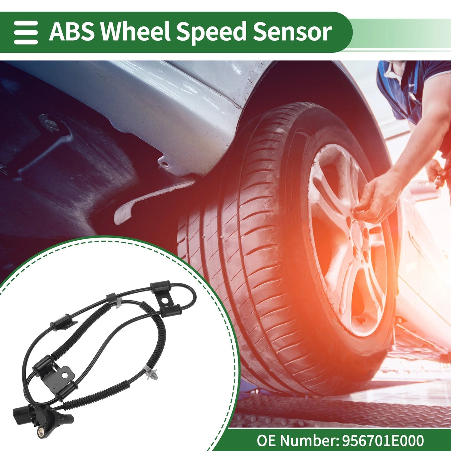ABS Wheel Speed Sensor No. 956701E000 for Hyundai Accent (2010–2011) Left Front