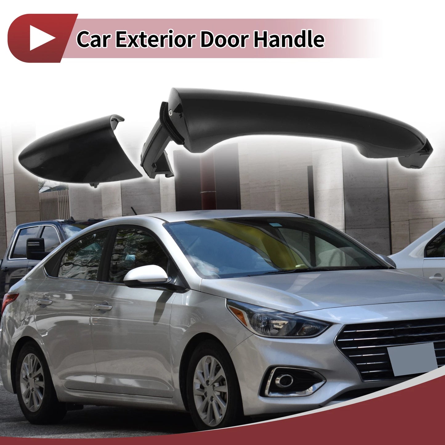 Car Door Handles Grip for Hyundai Sonata (2011–2014) Rear No. 836523S000 Black