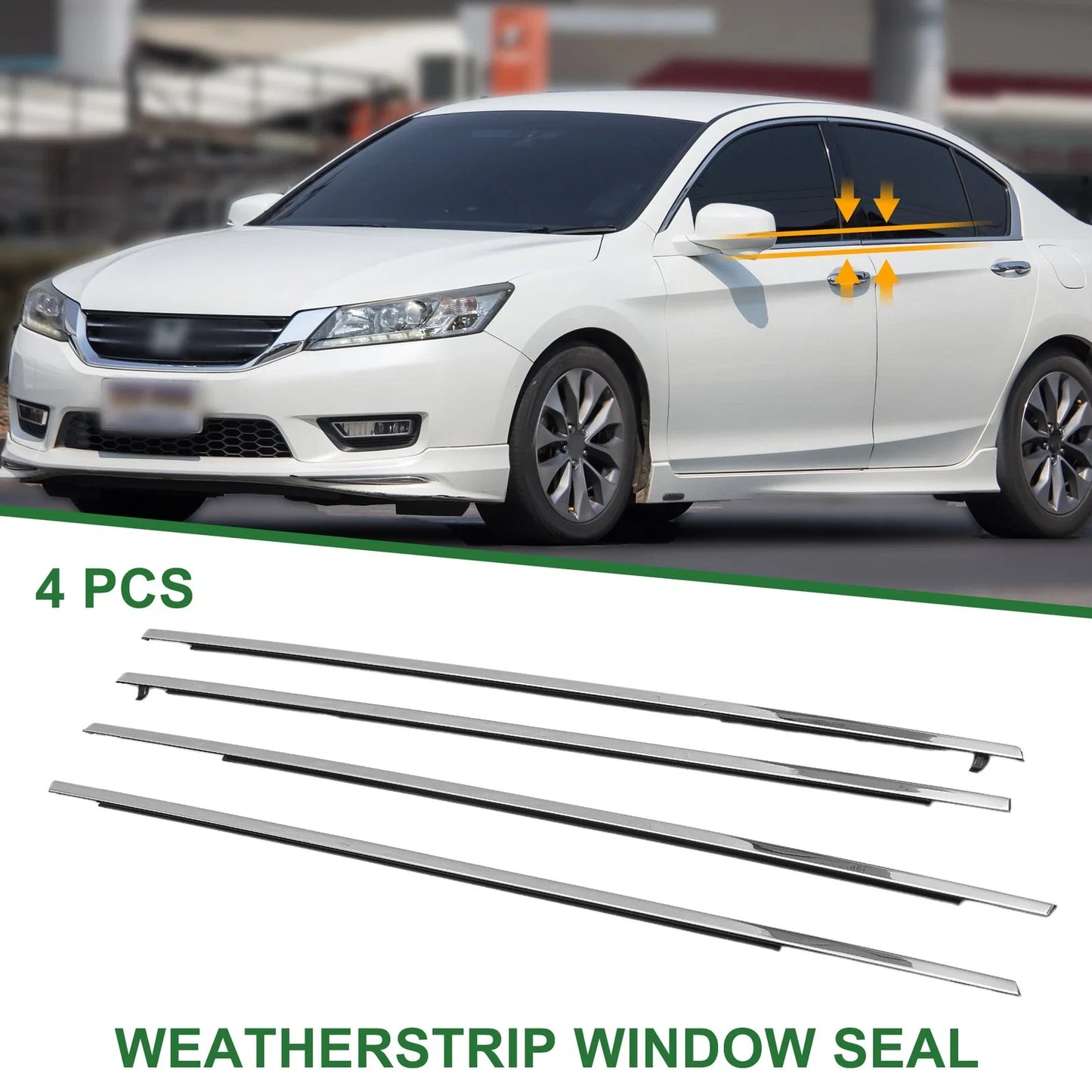 4pcs Weatherstrip Window Seal for Honda Accord (2003-2007) PVC
