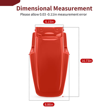 Rear Fender for Honda XR200R (1986–2002) - Flash Red