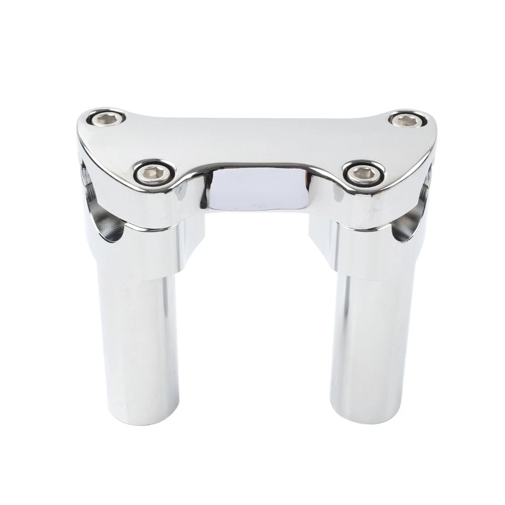 4" Handlebar Risers & 1" Top Clamp for Harley Softail, Dyna, Road King, Sportster