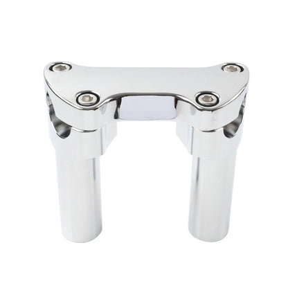 4" Handlebar Risers & 1" Top Clamp for Harley Softail, Dyna, Road King, Sportster