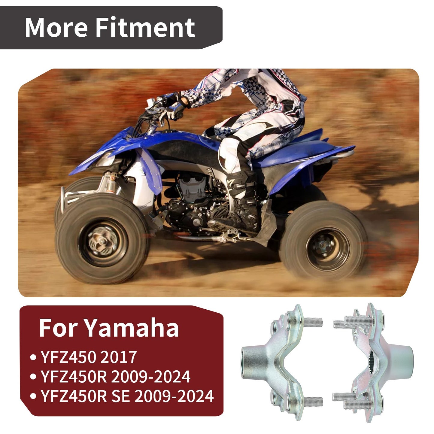 2Pcs Rear Wheel Hub for Yamaha YFZ450R (2009–2024)