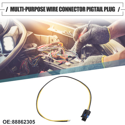 Multi-Purpose Wire Connector Pigtail Plug for Chevy (Plastic, Black, Yellow)