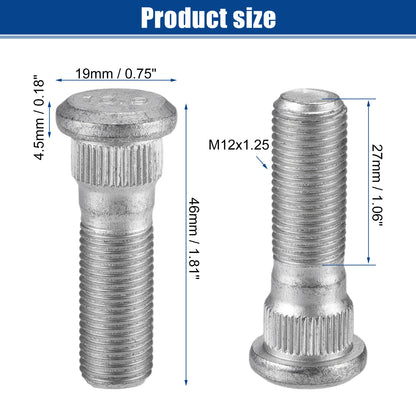 10pcs M12x1.25 Wheel Lug Studs for Infiniti EX35 FX35 (2008–2013) No. 4322270T00