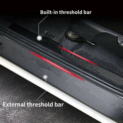 Leather Door Sill Guard Pedal Protector Cover for Toyota Highlander (2020–2022)