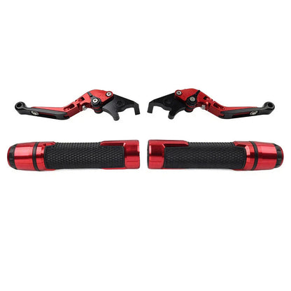 Red Extendable Brake Clutch Lever Grip Set for Yamaha YZF R1 R6S (2004-2023)