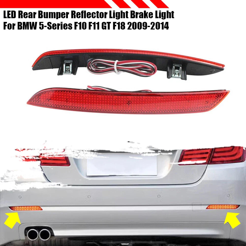 Rear Bumper Reflector Tail Light for BMW 5-Series F10 F11 F18 (2009–2014)