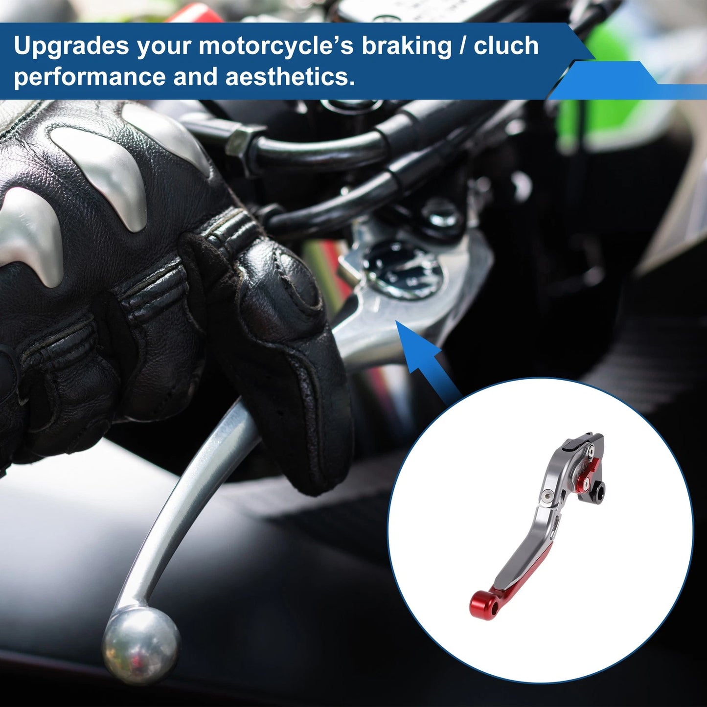 Adjustable Brake Clutch Levers for Kawasaki ZZR600 (2005–2009) Titanium Red