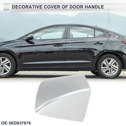 Front Left Door Handle Lock Cylinder Cover for VW (5KD837879) Silver ABS