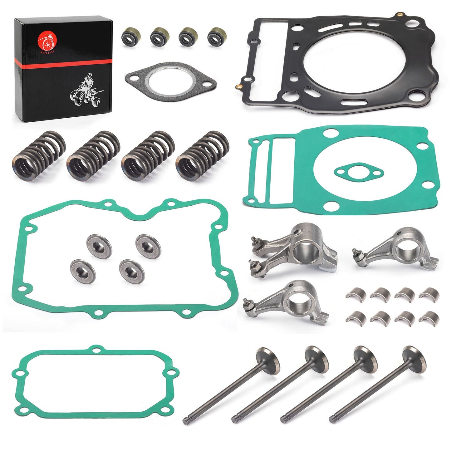 Rocker Arm Cylinder Head Gasket Valve Kit for Polaris Big Boss 500 (1998–2002)