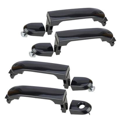 Outer Door Handles Set 4 x for Nissan Versa (2007-2012) Front & Rear Left Right