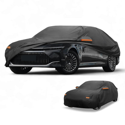 Waterproof Car Cover for Toyota Crown Sedan (190T-PU, Black)