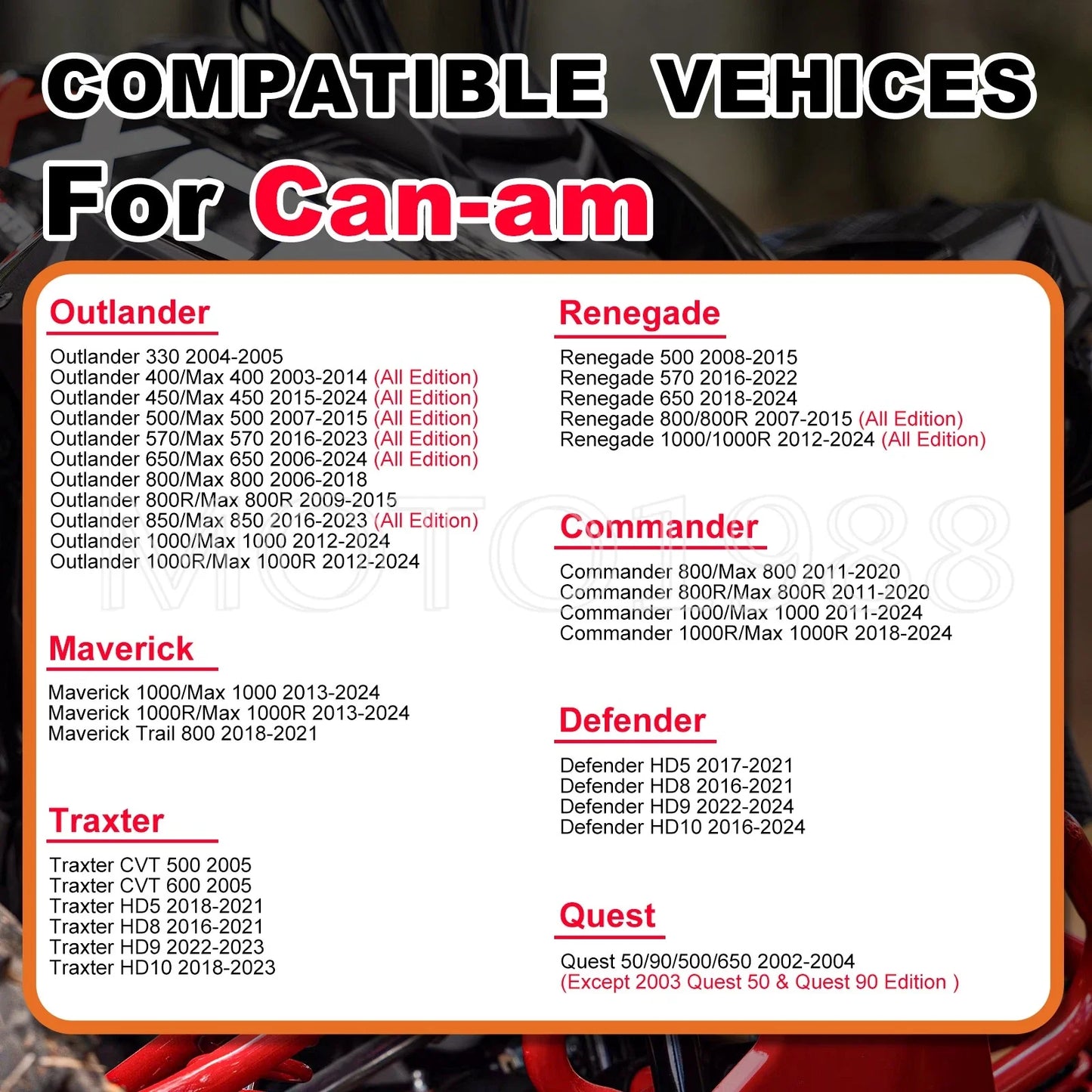 Aluminum Timing Chain Tensioner for Can-Am Renegade 1000/1000R (2012–2024)