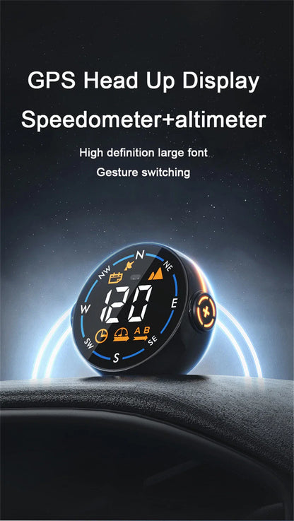 Universal USB Car Dash HUD Speedometer Display Alarm MPH KMH