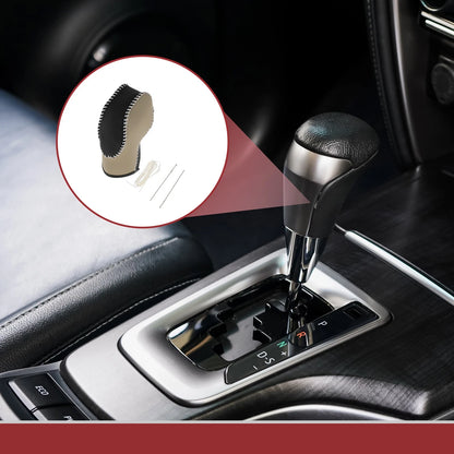 Gear Shift Knob Cover for Ford Fusion (2013–2016) Beige Black