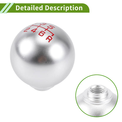 6 Speed Gear Shift Knob for Honda Accord (1990–1997) Aluminum Alloy Silver Tone