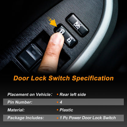 Rear Left Door Lock Switch for Audi Q5 (2009–2017) 8RD962107A