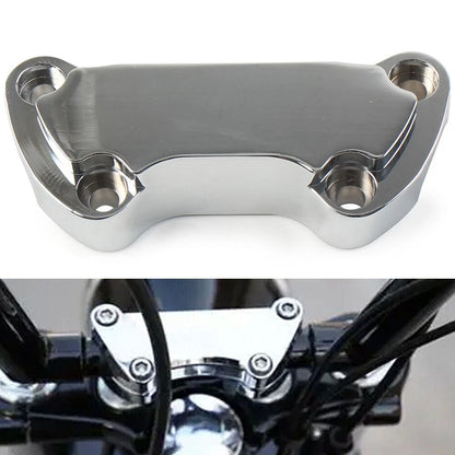 1" Handlebar Riser Top Clamp Cover for Harley Dyna Softail Sportster 883 (2000–2023) Chrome