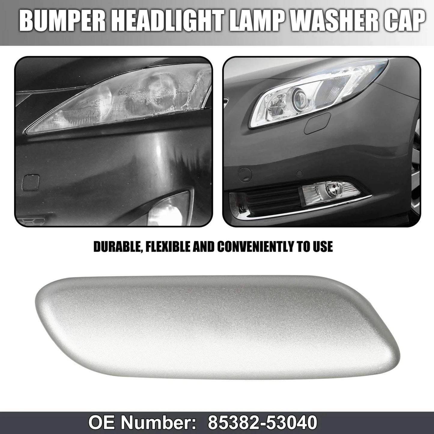 Right Headlight Nozzle Cover for LEXUS IS250 IS300 (2006-2008) Silver Tone